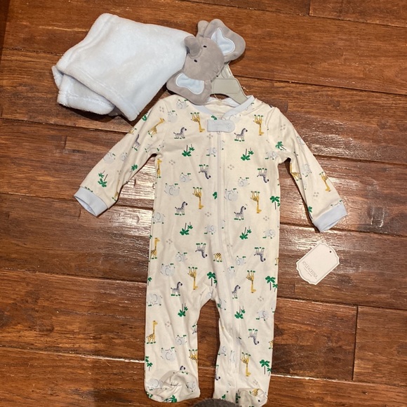 Kyle & Deena New York Infant Sleeper, Elephant Security Blanket NWT Size 3-6 mos - Picture 2 of 8